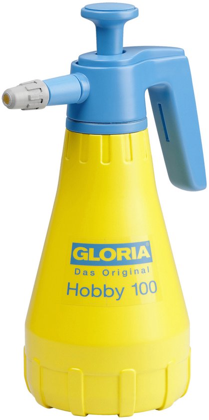 Gloria Hobby 100 Drukspuit - Plantenspuit - Traploos verstelbare sproeikop - 1 liter van Merkloos	