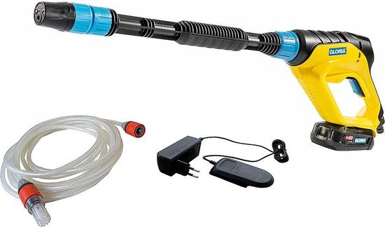Gloria MultiJet 18V Li-Ion accu Hogedrukreiniger set (1x 2.5 accu) - 25 bar van Gloria
