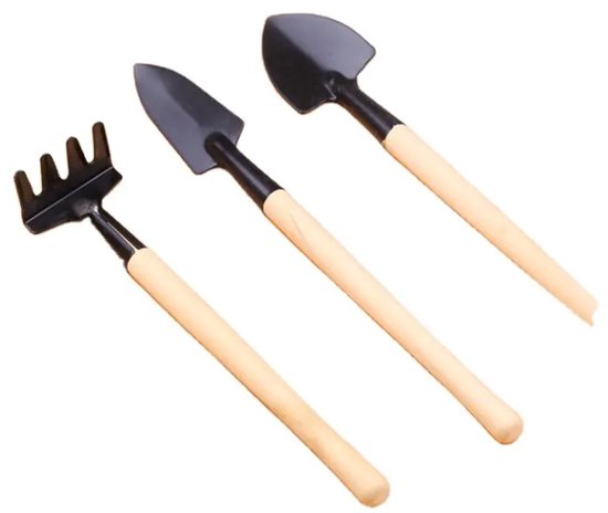 Go Go Gadget - Mini Tuin Gereedschap - 1 set van 3 stuks - Bonsaiboom - Kamerplant - Miniatuur tuin gereedschap van Go Go Gadget
