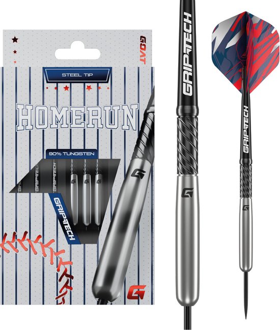 GOAT - Homerun Zilver 90% 23 Gram, Incl. 3 Barrels, 3 Flights & 3 Shafts van GOAT