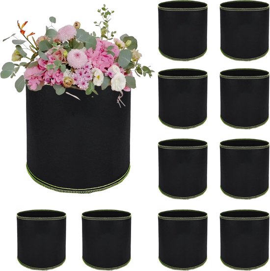 Goodivery ® Set van 10 Herbruikbare Groeizakken voor Binnen- en Buitenteelt van Groenten en Bloemen van Goodivery