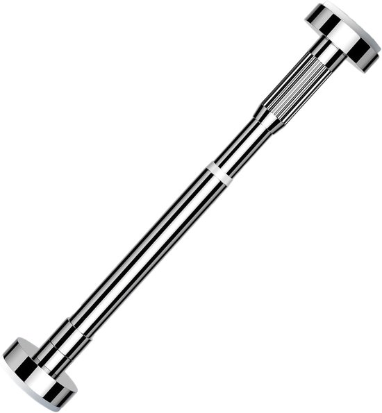 Gordijnstangen zonder boren - Kaststang anti-val - Stabiliseren meubels - Telescopische vering - 46 x 8 cm - Zilver
