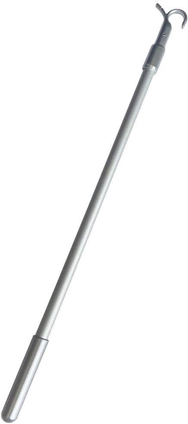 Gordijnstok Trekstang - Jaloezieën Stang - Dakraam Openen - Telescopisch Verstelbaar - 33-60 cm - Zilver van Merkloos	