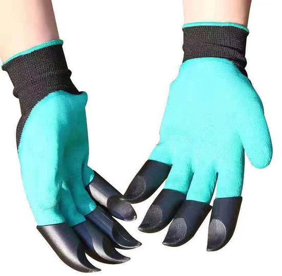 Graafhandschoenen voor tuinieren en planten, met klauwen, prikbestendig, ademend en slijtvast, geschikt voor potplanten, bloementeelt en onkruid wieden. van Merkloos	