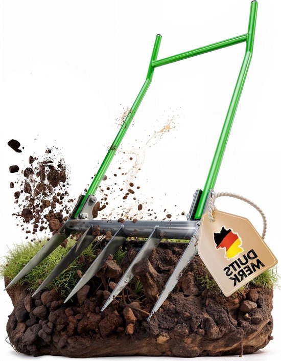 Grafvork Bodemwoeler - Tuinvork Brede - Tuin Omwoelen - Rugvriendelijk Hefboomsysteem - 50 cm Breed - Metaal