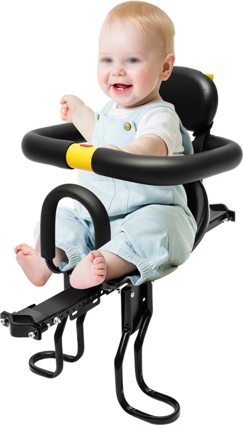 Gran Vida® - Fietszitje Voor Kinderen - Zwart - Aluminium - Comfortabel en Veilig - Makkelijk te Monteren van Gran Vida