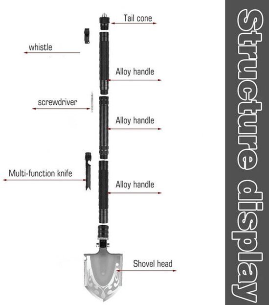 Gran VidaÂ® - Tactische Schop & Bijl Set - Met Survival Tools - Lichtgewicht & Sterk - Must-have voor Outdoor & Noodgevallen van Gran Vida