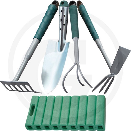 GRANIT - Klein gereedschap - set - Hark - Schep - Schoffel - Mat - Cultivator van GRANIT