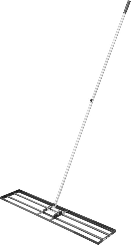 Gras egaliseerder met 213 cm steel - 121,9 x 25,4 cm koolstofstalen nivelleerplaat - 2-voudig in hoogte verstelbaar - Ideaal voor tuin en golfbaan van Kreator