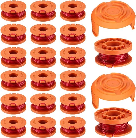 Gras trimmer spoel compatibel met Worx WA0010 22 stuks - vervangende spoel voor Worx grastrimmer - 165 mm x 305 m van Verefa