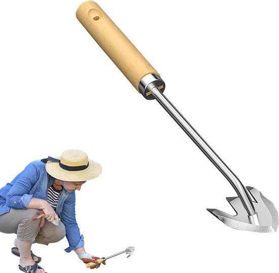 Gras Uittrekker - Onkruidverwijderaar - Gazon Onderhoud - Dubbele Snijkant - 32 cm van Merkloos	