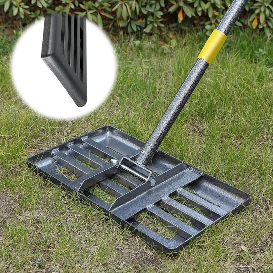 Grashark gazon-nivelleringshark - 157 cm - roestvrij staal - egaliseert de gazonoppervlakte - SnelShoppen