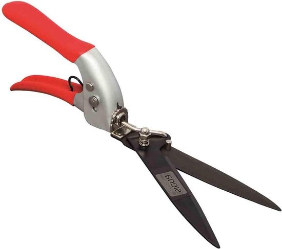 Graskantenschaar 32 cm - Rood Zilver - Krachtige Tuinschaar van Kinzo