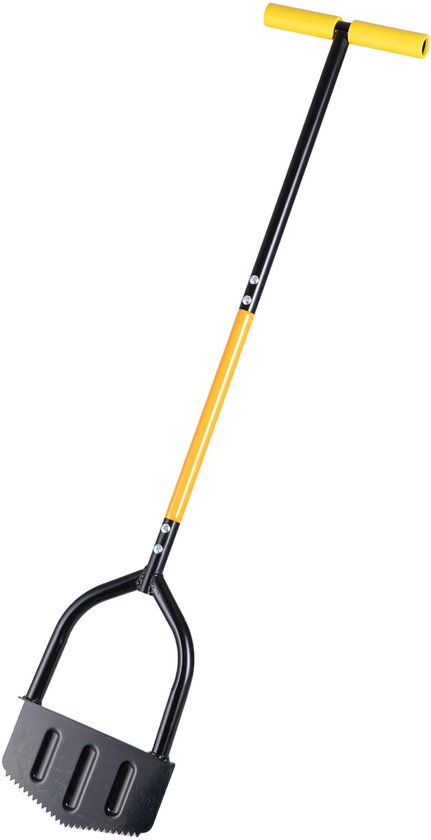 Graskantensnijder - 22x106x3 cm - zwart-geel - met steel van Merkloos	