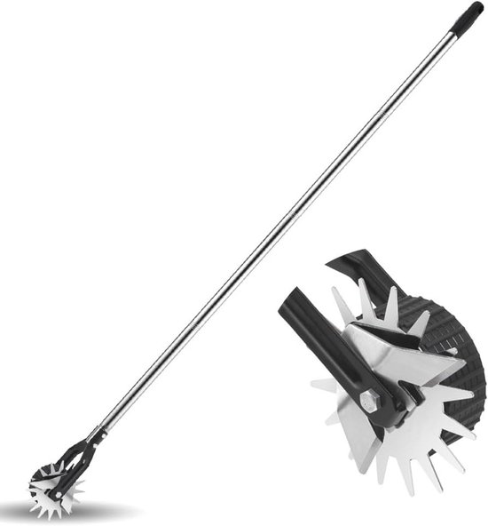 Graskantensnijder met verstelbare greeplengte - Professionele gazonkantensnijder op wielen van Merkloos	