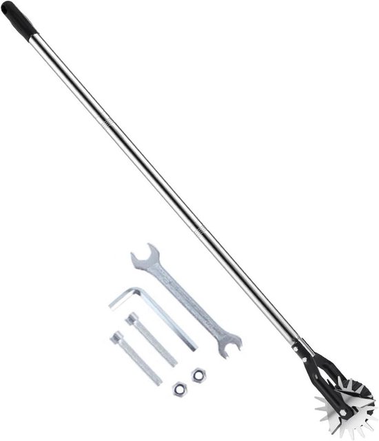Graskantensnijder Wiel - Handmatige Kantensteker - Gazonranden Strak Maken - Cr-geplateerd Staal - 171 Cm - Zilver