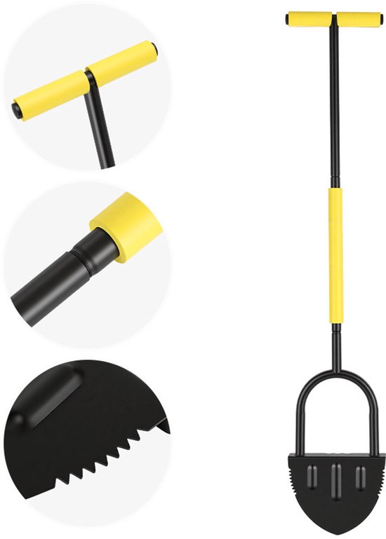 Graskantensteker voor gazonrand en tuinpad – T-handgreep met gekarteld mes – tuingereedschap 105 cm