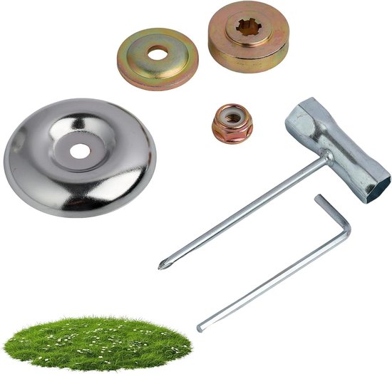 Grasmaaier Accessoireset - Bosmaaier Onderdelen - Tuinonderhoud Vereenvoudigen - Universele Metalen Pasvorm - 6-delig - Zilver