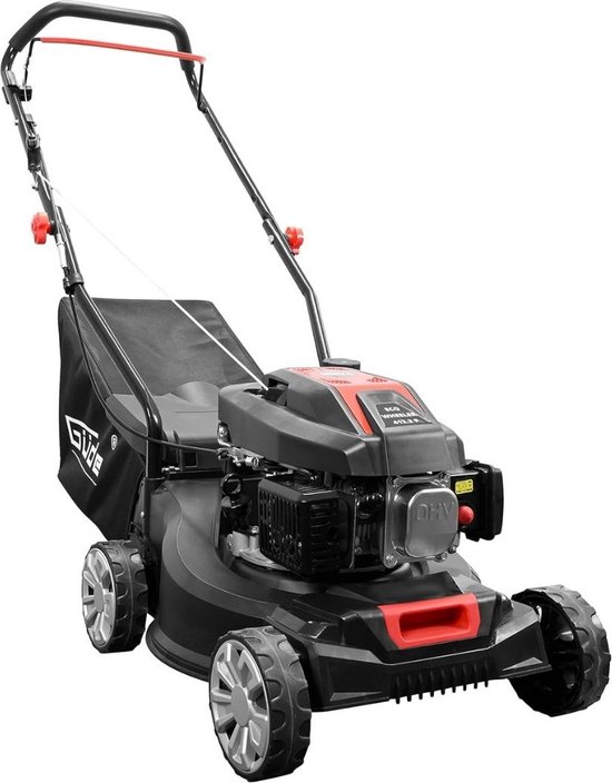 Grasmaaier Benzine - Grasmaaier Benzine Zelfrijdend - Grasmaaier Benzine - 241 Volt - Zwart van Merkloos	