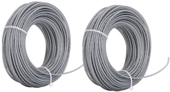 Grasmaaier draadkabel, voor BOSCH ART 24 27 30 36 grijs nylon draad trimmer spoel lijn draad trimmer vervangende onderdelen 24M 2mm 2PCS van Merkloos	