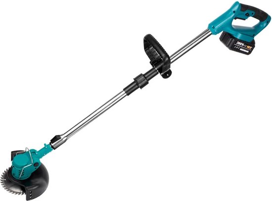 Grasmaaier elektrisch - Grasmaaier accu - Grastrimmer - 1500W - Opvouwbaar - Draadloos - 2x Makita 18V batterij – lichtblauw van Makita