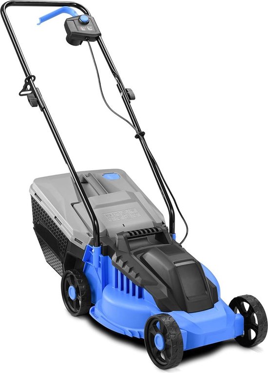 Grasmaaier Elektrisch - Handmaaier - Kantenmaaier - Blauw met Zwart van Ferm