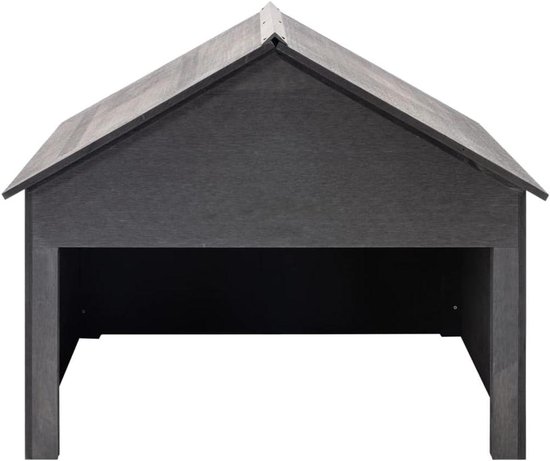 Grasmaaier Garage - Tuinhuisje Schuur - Tuingereedschap Opbergen - Duurzaam Composiet - 80 x 80 x 70 cm - Grijs