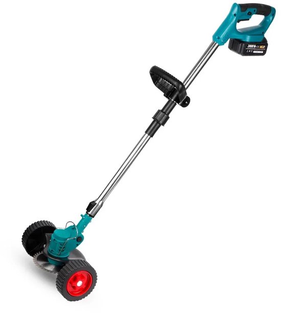 Grasmaaier - Grastrimmer Elektrische Grastrimmer - Elektrische Grasmaaier - 2 Batterijen - EU Stekker - 1500W - 125mm Snijblad - Voor Gazon - Onkruid - Tuin - Snoeien - Compact - Lichtgewicht - Telescopisch - Oplader Inbegrepen
