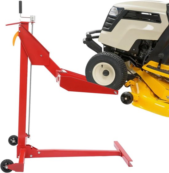 Grasmaaier Hefbok - Hefplatform Maaier - Onderhoud Gazonmaaier - Hoge Belastbaarheid - 450 lbs - Zwart Rood