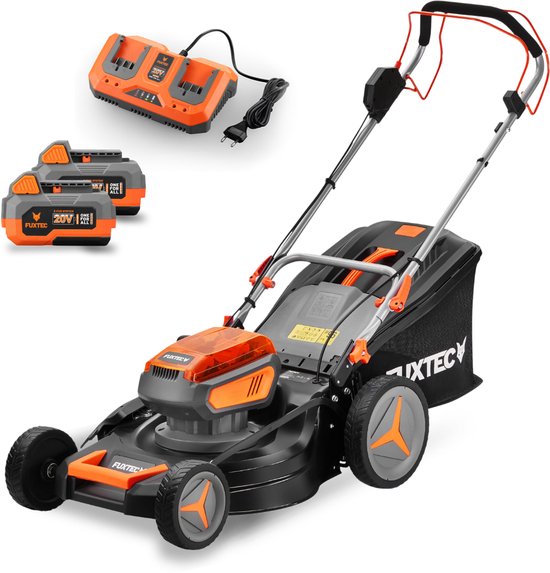 Grasmaaier op accu 40V FUXTEC FX-E2RM46 - Set met 2 accu's van 4Ah en dubbele lader van 2,4A van FUXTEC