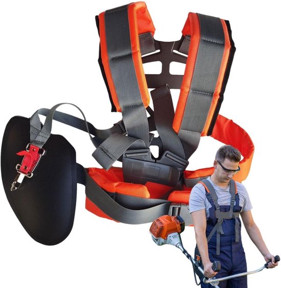 Grasmaaier Riem - Universele verstelbare schouderriem - Verdikte comfortabele nylon dubbele banden - Geschikt voor grasmaaiers van Merkloos	