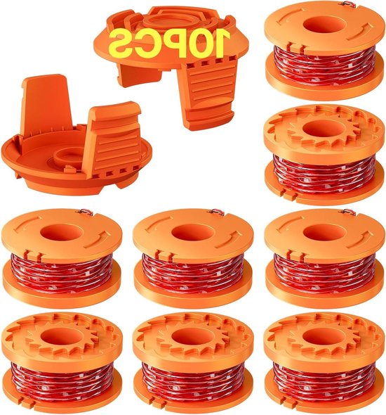 Grasmaaier Spoel - Trimmer Draad - Tuin Onderhoud - Dubbele Spoelen Set - 8 Stuks - Zwart