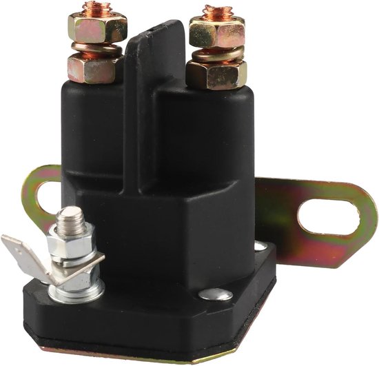 Grasmaaier Starter Solenoïde - Motoronderdeel Gazonmaaier - Motor Starten - 12V 3 Terminal - Standaard Formaat - Zwart