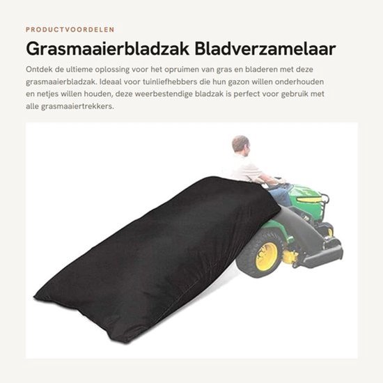 Grasmaaierbladzak Weerbestendig - 210D Oxford Stof - Herbruikbaar - Bladverzamelaar - Grasopvangzak - 96,1x55,9 cm