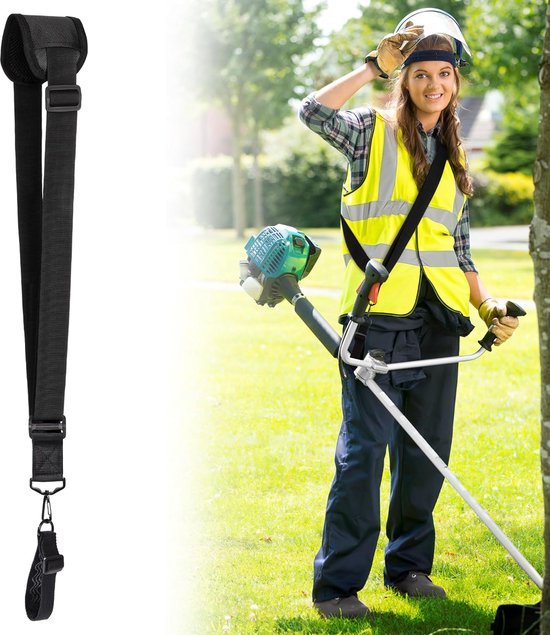 Grasmaaierriemen - Trimmerriemen - Voor grastrimmers - Duurzame nylonriemen - Verstelbare riemen - Past op de meeste grasmaaiers en maaiers - Nylon riemaccessoire - Bosmaaier Harnas - Zwart van Merkloos	
