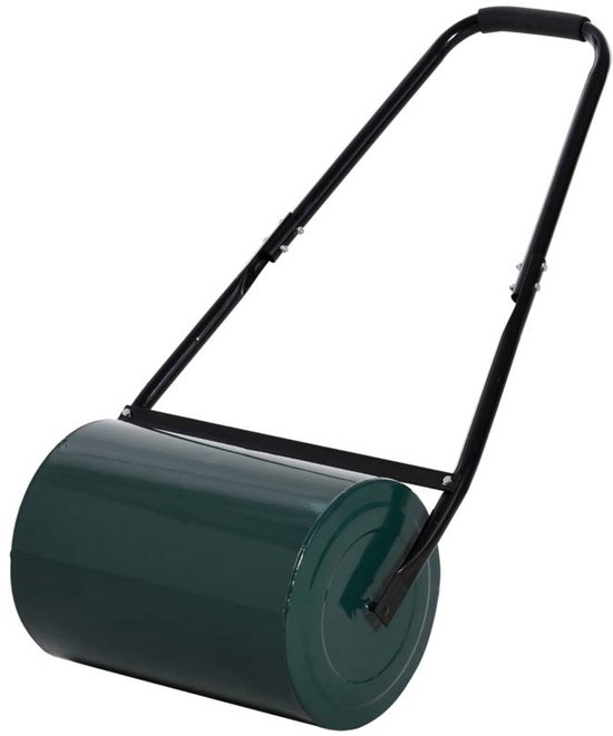 Grasrol tuinrol 102x50x30cm groen U-vormig handvat 30 liter capaciteit stevig duurzaam metalen materiaal roestbestendig ontwerp efficiënt gras egaliseren drievoudig ontwerp gemakkelijk te monteren en te demonteren van Merkloos	