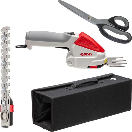 Grasschaar Struikenschaar & Buxusschaar IGBS 1054 LI incl. accu oplader multifunctionele schaar & tas van Merkloos	