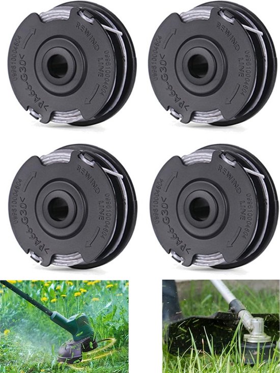 Grastrimmer - 4 Stuks - Draadspoelen - Draadspoelen Geschikt - Elk Met Een Lengte Van 6 M En Een Diameter Van 1,50 Mm - Geschikt Voor Modellen Art 24, 27, 30 En Art 30-36 Li van Merkloos	