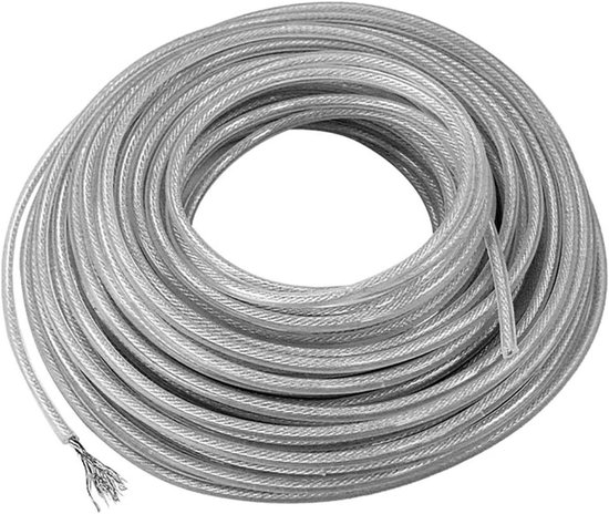 Grastrimmer Draad - Trimmer Touw Bosmaaier - Onkruid Maaien - Nylon Staalkabel - 5m x 2mm - Grijs
