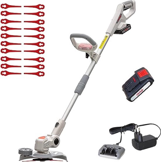 Grastrimmer - Gazontrimmer - Grastrimmer op Accu - 20 Messen - Grasmaaier - Tuin - Draadloze Gazontrimmer van Merkloos	