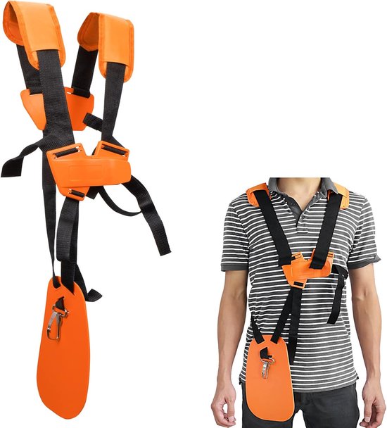 Grastrimmer Harnas met Dubbele Schouderriem - Geschikt voor Nylon Draagriem voor Stihl Trimmer en Bosmaaier van Merkloos	