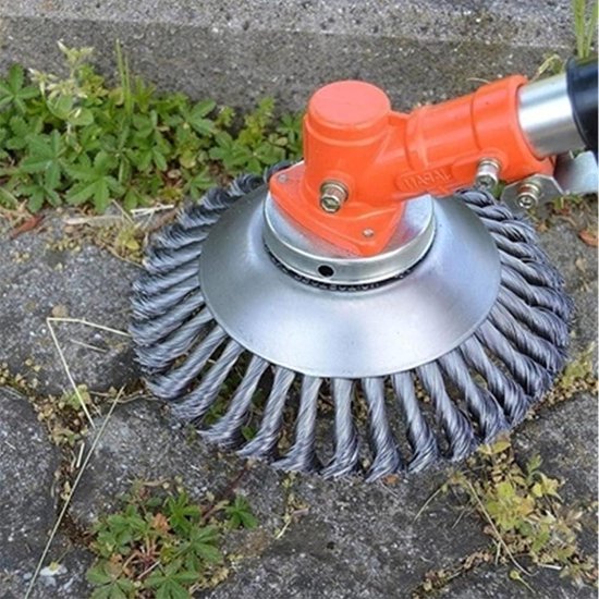 Grastrimmer Hoofd Tuin - Draad Borstel Massief Staal - Wiel Onkruid Scheermessen - Sneeuw Eiland Ploeg Touw Maaier - Voor Gazon Roterende van EUGAD