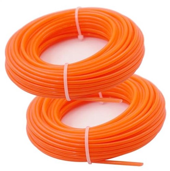 Grastrimmer Nylon Draad 2,4 mm - 30 m x 2 Rollen voor Tuintrimmers van Merkloos	