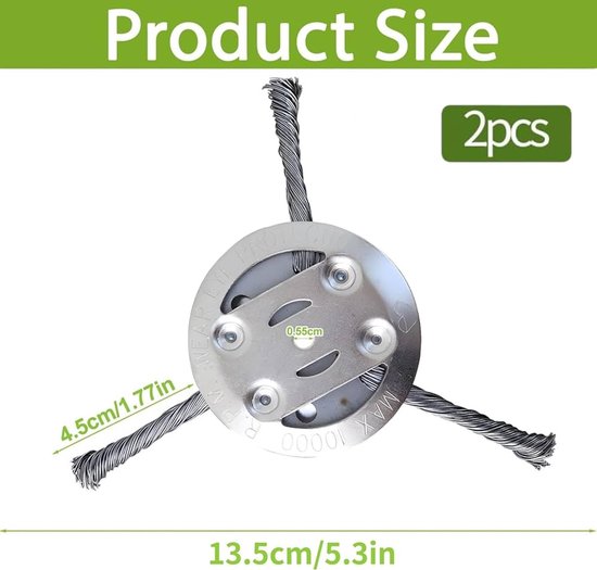 Grastrimmer staaldraad - geschikt voor onkruidbestrijding - set van 2 van Merkloos	