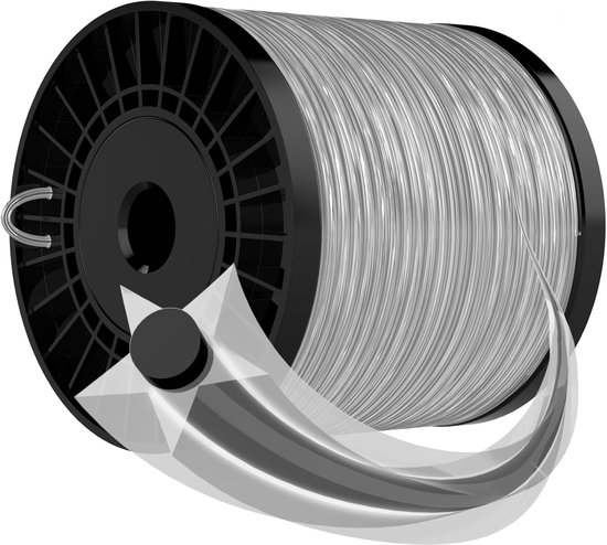 Grastrimmerdraad 2,4 mm*100 m Donkergrijs Star Universele Trimmerdraad 100 m Vervangende Trimmerdraad Nylon Trimmerkoord Zware Draad van Merkloos	