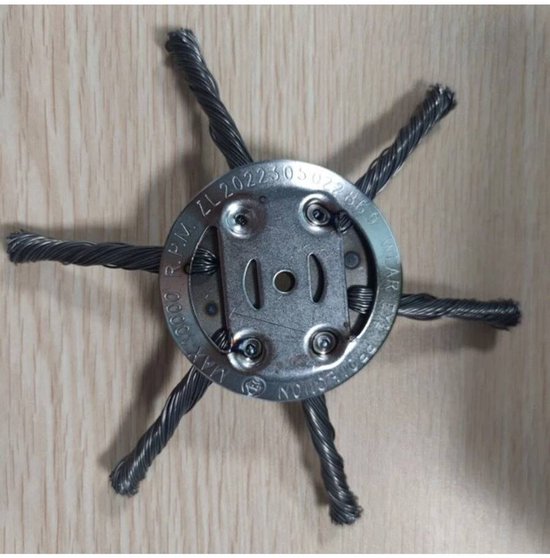 Grastrimmerkop van stalen draad - bosmaaier/snijders - onkruidmes voor tuin - grastrimmerkop - grasmaaier - elektrisch gereedschap (6 koppen) van Merkloos	