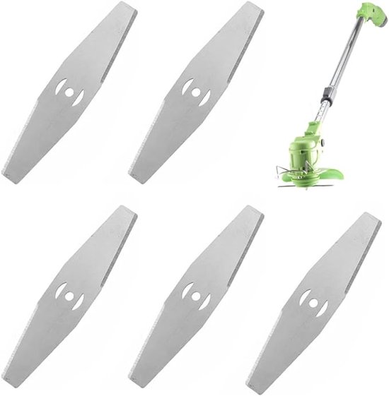 Grastrimmes, grasmaaierlemmet, lemmet voor bosmaaier, reservemesjes voor grastrimmer, geribbeld lemmet, messen voor bosmaaier van staal, reservemes, 5 stuks, Zilver, M van Merkloos	