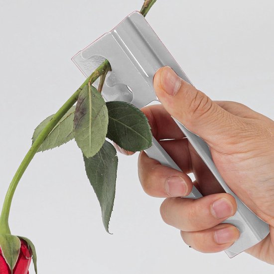 Grasverwijderaar Rozen - Bloemist Gereedschap - Bloemstukken Maken - Dubbele Rozenhouder - Niet Gespecificeerd - Zilver
