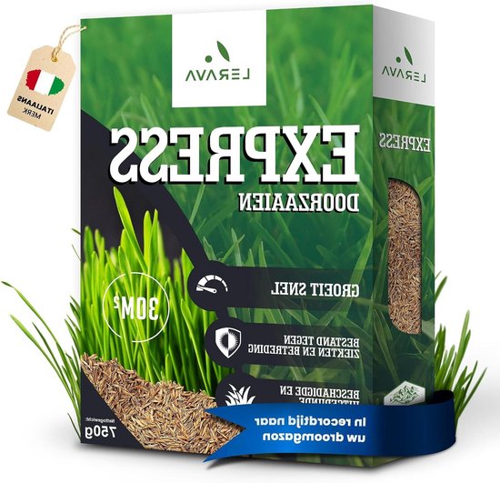 Graszaad - Gazon herstellen - Snel groen gazon - Snelgroeiende formule - 30 m² - Groen