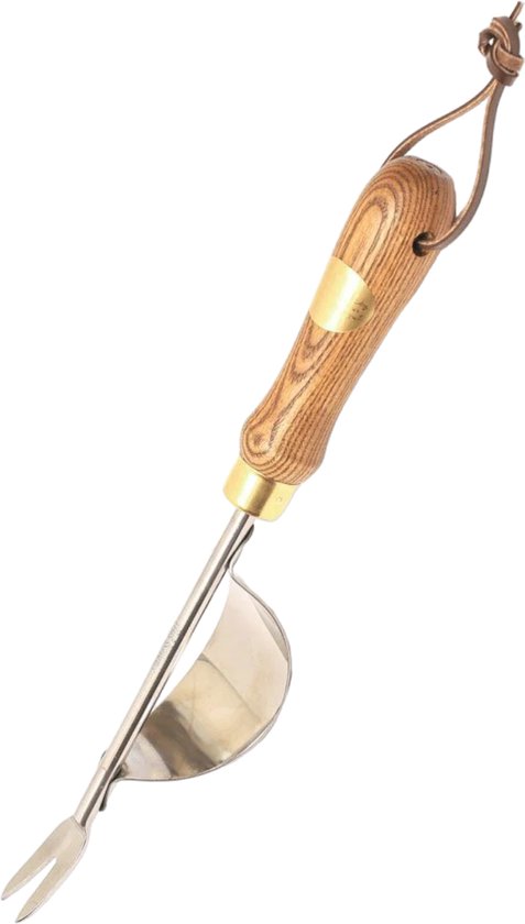Great British Garden - onkruidsteker - met hevel - RVS met essenhouten handvat van Esschert Design
